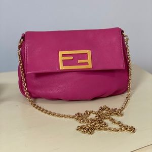 Fendi Fendista Pouchette Pink Leather bag